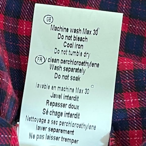 The Korner Small Red Blue Checkered Plaid Long Sleeve Hooded Top NEW WITH TAGS - Picture 8 of 8